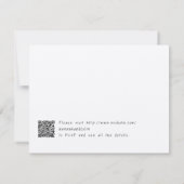 Lässige handgeschriebene Typografie-Kraft-Menü-RSV RSVP Karte (Rückseite)