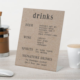 Lässige handgeschriebene Typografie Kraft Sockelschild