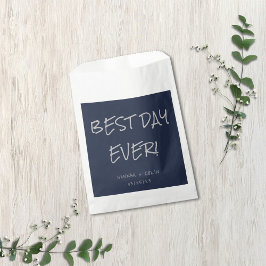 Lässige handgeschriebene Typografie, Silver & Navy Geschenktütchen