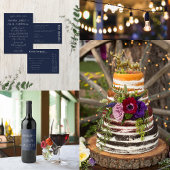 Lässige handgeschriebene Typografie, Silver & Navy RSVP Karte