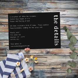 Lässige handgeschriebene Typografie weiß und schwa Begleitkarte