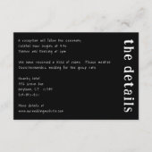 Lässige handgeschriebene Typografie weiß und schwa Begleitkarte (Vorderseite)