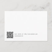 Lässige handgeschriebene Typografie weiß und schwa Begleitkarte (Rückseite)