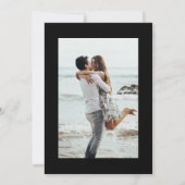 Lässige handgeschriebene Typografie weiß und schwa Einladung (Rückseite)