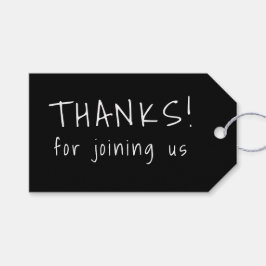 Lässige handgeschriebene Typografie weiß und schwa Geschenkanhänger