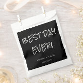 Lässige handgeschriebene Typografie weiß und schwa Geschenktütchen (Ausgeschnitten)