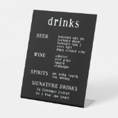 Lässige handgeschriebene Typografie weiß und schwa Sockelschild (Vorderseite)