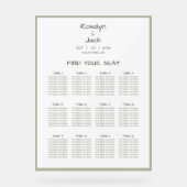 Lässige Handschreibkarte Acrylschild (Vorderseite)