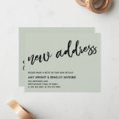 Lässige Handschrift - Ankündigung der neuen Adress (Vorderseite/Rückseite Beispiel)