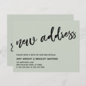 Lässige Handschrift - Ankündigung der neuen Adress (Vorne/Hinten)
