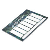 Lässige Handschrift Blue Green Weekly Planer Notizblock (angewinkelt)