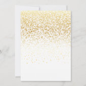 Lässige Handschrift Confetti Typografy Wedding Einladung (Rückseite)