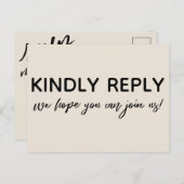 Lässige Handschrift Creme UAWG Song Anfrage Postca Postkarte (Vorne/Hinten)