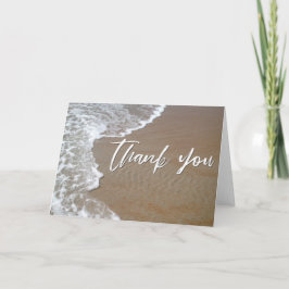 Lässige Handschrift Danke an Sand und Ocean Foam Karte