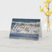 Lässige Handschrift Danke, dass Sie den Ozean abst Karte (Gelbe Blume)