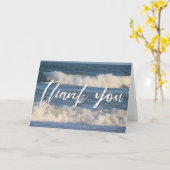 Lässige Handschrift Danke, dass Sie Waves abstürze Karte (Gelbe Blume)