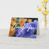 Lässige Handschrift Dankeschön Stiefmütterchen Fot Karte (Gelbe Blume)