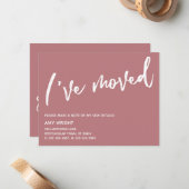 Lässige Handschrift, die ich bewegte Dusty Rose Pi Mitteilungskarte (Vorderseite/Rückseite Beispiel)