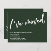 Lässige Handschrift, die ich in die Grüne Ankündig Mitteilungskarte (Vorne/Hinten)