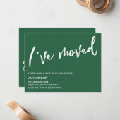 Lässige Handschrift, die ich in Dunkelleaf Green v Mitteilungskarte (Vorderseite/Rückseite Beispiel)