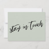 Lässige Handschrift, die ich über die Ankündigung (Rückseite)