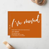 Lässige Handschrift, die ich verschoben habe Burnt Mitteilungskarte (Vorderseite/Rückseite Beispiel)