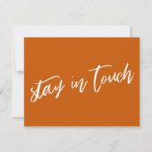 Lässige Handschrift, die ich verschoben habe Burnt Mitteilungskarte (Rückseite)