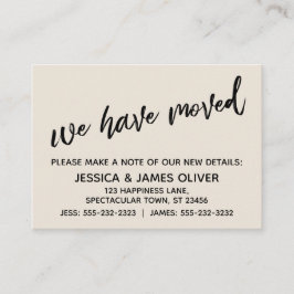 Lässige Handschrift Einfach, wir haben die Creme-K Visitenkarte