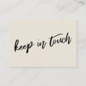 Lässige Handschrift Einfach, wir haben die Creme-K Visitenkarte (Rückseite)