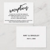 Lässige Handschrift Einfache Hochzeitsempfehlung Begleitkarte (Vorne/Hinten)