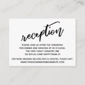 Lässige Handschrift Einfache Hochzeitsempfehlung Begleitkarte (Vorderseite)