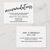 Lässige Handschrift, einfache Hochzeitsunterkünfte Begleitkarte (Vorne/Hinten)