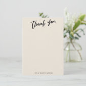 Lässige Handschrift Einfache Typografie Dankeskarte (Stehend Vorderseite)