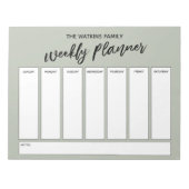 Lässige Handschrift Einfaches Weekly-Planner, Verp Notizblock (Vorderseite)