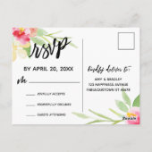 Lässige Handschrift farbige Aquarellfarben UAWG Postkarte (Rückseite)