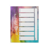 Lässige Handschrift farbiger Wochenplaner Notizblock (Rotiert)