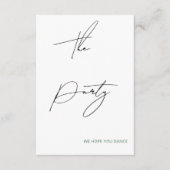 Lässige Handschrift-Hochzeit Begleitkarte (Vorderseite)