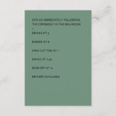 Lässige Handschrift-Hochzeit Begleitkarte (Rückseite)