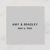 Lässige Handschrift Hochzeit Danke Light Gray Begleitkarte (Rückseite)