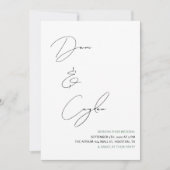 Lässige Handschrift-Hochzeit Einladung (Vorderseite)