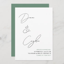 Lässige Handschrift-Hochzeit Einladung