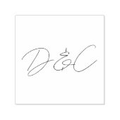 Lässige Handschrift-Hochzeit Permastempel (Design)