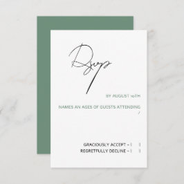 Lässige Handschrift-Hochzeit RSVP Karte