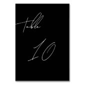 Lässige Handschrift-Hochzeit Tischnummer (Rückseite)
