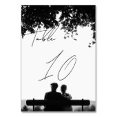 Lässige Handschrift-Hochzeit Tischnummer (Rückseite)