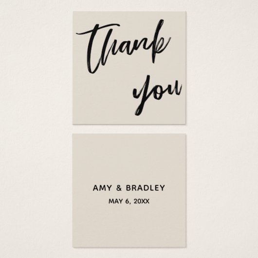 Lässige Handschrift Hochzeit Vielen Dank für Ihre  (Vorne & Hinten)