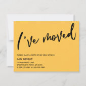 Lässige Handschrift Ich habe Apricot Yellow Card ü Mitteilungskarte (Vorderseite)