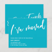 Lässige Handschrift Ich habe Scuba Blue & White üb Mitteilungskarte (Vorne/Hinten)