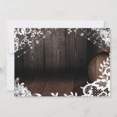 Lässige Handschrift Lights Lace & White Blume Save The Date (Rückseite)