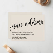 Lässige Handschrift Neue Ankündigung zur Adressenc (Vorderseite/Rückseite Beispiel)